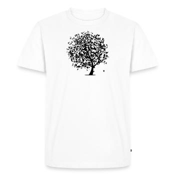 Arbre à feuilles caduques - T-shirt Premium bio Homme - blanc - Devant - Nico (187cm)