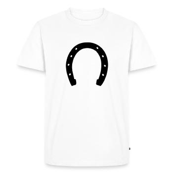 fer á cheval - T-shirt Premium bio Homme - blanc - Devant - Nico (187cm)
