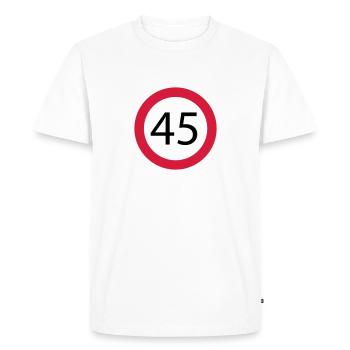 45 - Men's Premium Organic T-Shirt - white - Front - Nico (187cm)