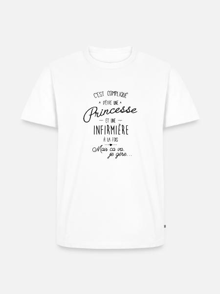 Princesse et infirmière - T-shirt Premium bio Homme - blanc