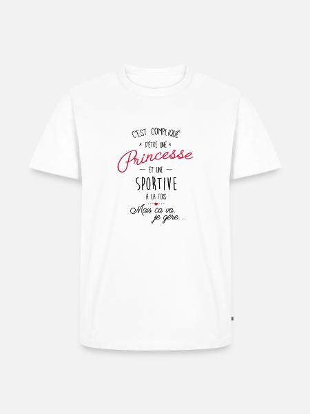 Princesse et sportive - T-shirt Premium bio Homme - blanc
