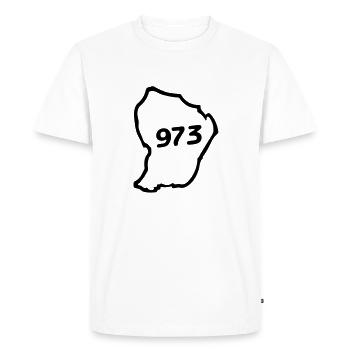 Guyane - T-shirt Premium bio Homme - blanc - Devant - Nico (187cm)