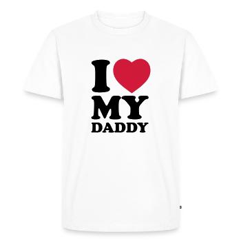 I love my daddy - T-shirt Premium bio Homme - blanc - Devant - Nico (187cm)