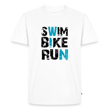 Triathlon - T-shirt Premium bio Homme - blanc - Devant - Nico (187cm)