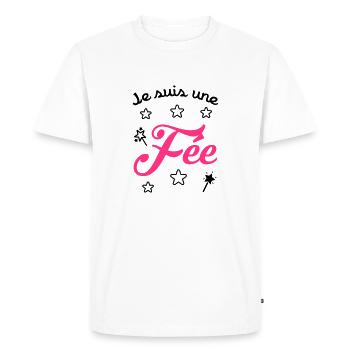 fille / fée / princesse / bébé - T-shirt Premium bio Homme - blanc - Devant - Nico (187cm)