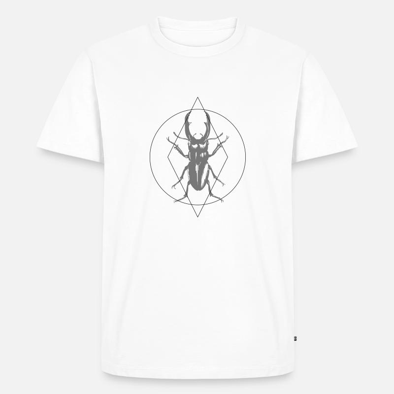 Hirschkäfer - Männer Premium Bio T-Shirt - Weiß