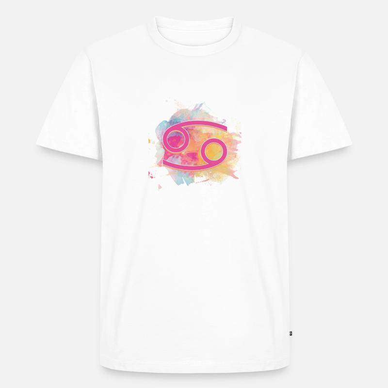 Krebs Sternzeichen - Männer Premium Bio T-Shirt - Weiß