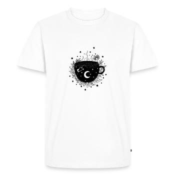 Mug avec thé, herbes, mug sorcière, Halloween - T-shirt Premium bio Homme - blanc - Devant - Nico (187cm)