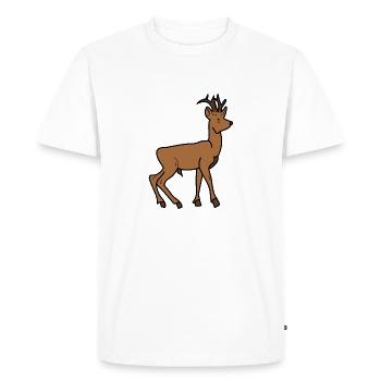 Cerf - Animal - Cerf - T-shirt Premium bio Homme - blanc - Devant - Nico (187cm)