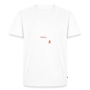 Drôle KPI | Conception de t-shirt marketing - T-shirt Premium bio Homme - blanc - Devant - Nico (187cm)