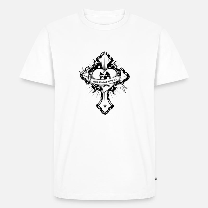 Sarajevo - Männer Premium Bio T-Shirt - Weiß