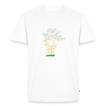 Orthopaedic technology Tree Neon (gOT it!) - Men's Premium Organic T-Shirt - white - Front - Nico (187cm)