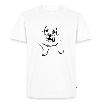Dog Vector Pet Pets Puppy Dogs 3 - Men's Premium Organic T-Shirt - white - Front - Nico (187cm)