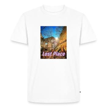 Lost Place Tour - The Old Forge - Men's Premium Organic T-Shirt - white - Front - Nico (187cm)