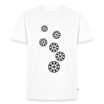 Symbole d’icône de roulette - T-shirt Premium bio Homme - blanc - Devant - Nico (187cm)