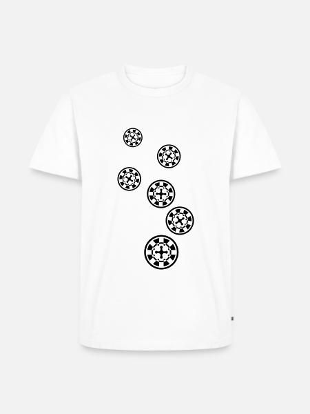 Roulette Icon Symbol - Men's Premium Organic T-Shirt - white