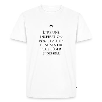 leger - T-shirt Premium bio Homme - blanc - Devant - Nico (187cm)