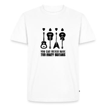 vous ne pouvez jamais avoir trop de guitares - sw design - T-shirt Premium bio Homme - blanc - Devant - Nico (187cm)
