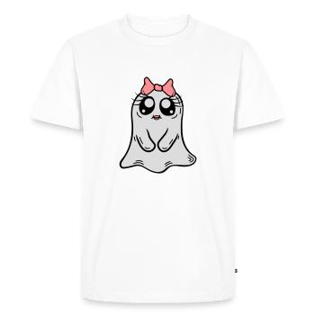 Petite fille fantôme douce - T-shirt Premium bio Homme - blanc - Devant - Nico (187cm)