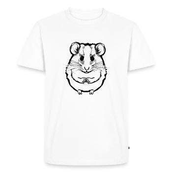 Hamster mignon animal rongeur animaux drôle animal 10 - T-shirt Premium bio Homme - blanc - Devant - Nico (187cm)