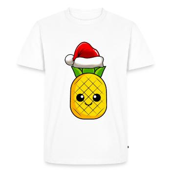 Pineapple Christmas Comic Noël - T-shirt Premium bio Homme - blanc - Devant - Nico (187cm)
