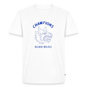 belden wolves - T-shirt Premium bio Homme - blanc - Devant - Nico (187cm)