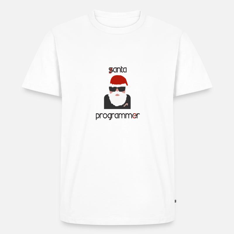 Programmeur Père Noël - T-shirt Premium bio Homme - blanc