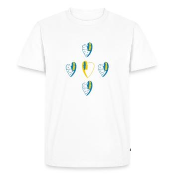 La croix de l'amour. - T-shirt Premium bio Homme - blanc - Devant - Nico (187cm)
