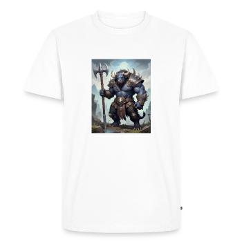 A monstrous behemoth beast a Water buffalo - Men's Premium Organic T-Shirt - white - Front - Nico (187cm)