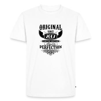 Perfection 2007 -17th Anniversary,Original - Men's Premium Organic T-Shirt - white - Front - Nico (187cm)
