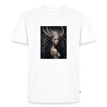 alien parasite took control over a woman monster - Men's Premium Organic T-Shirt - white - Front - Nico (187cm)