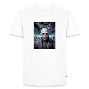vampire Nosferatu monstre sombre horreur effrayant - T-shirt Premium bio Homme - blanc - Devant - Nico (187cm)