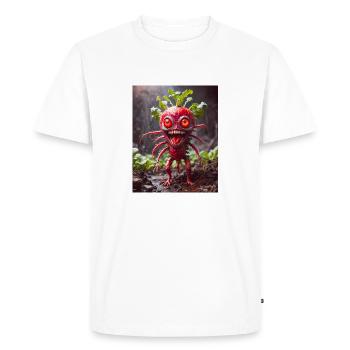 vegetables downfall Apocalypse Monster evil radish - Men's Premium Organic T-Shirt - white - Front - Nico (187cm)