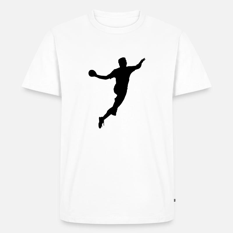 handballer - Männer Premium Bio T-Shirt - Weiß