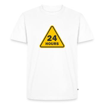 24 hours service 24/7 - Men's Premium Organic T-Shirt - white - Front - Nico (187cm)