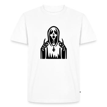 Prêtre Scream - T-shirt Premium bio Homme - blanc - Devant - Nico (187cm)