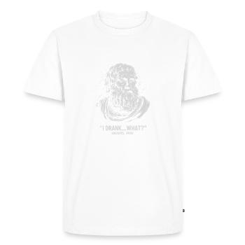 Socrates joke for philosophy fans - Men's Premium Organic T-Shirt - white - Front - Nico (187cm)