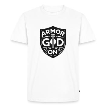 L’armure de Dieu sur - T-shirt Premium bio Homme - blanc - Devant - Nico (187cm)