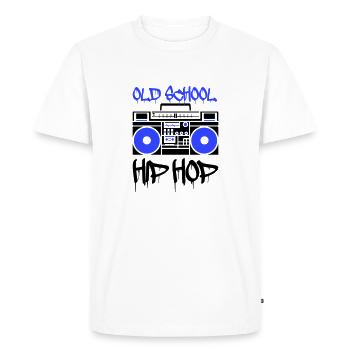 Ghetto blaster old school - Men's Premium Organic T-Shirt - white - Front - Nico (187cm)
