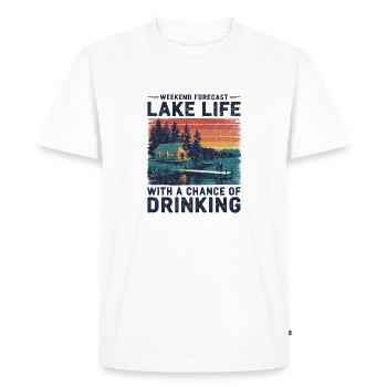 Profitez de la vie sur le lac - T-shirt Premium bio Homme - blanc - Devant - Nico (187cm)