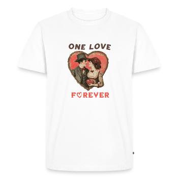 Eternal love - Men's Premium Organic T-Shirt - white - Front - Nico (187cm)