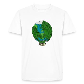 Tirer - T-shirt Premium bio Homme - blanc - Devant - Nico (187cm)