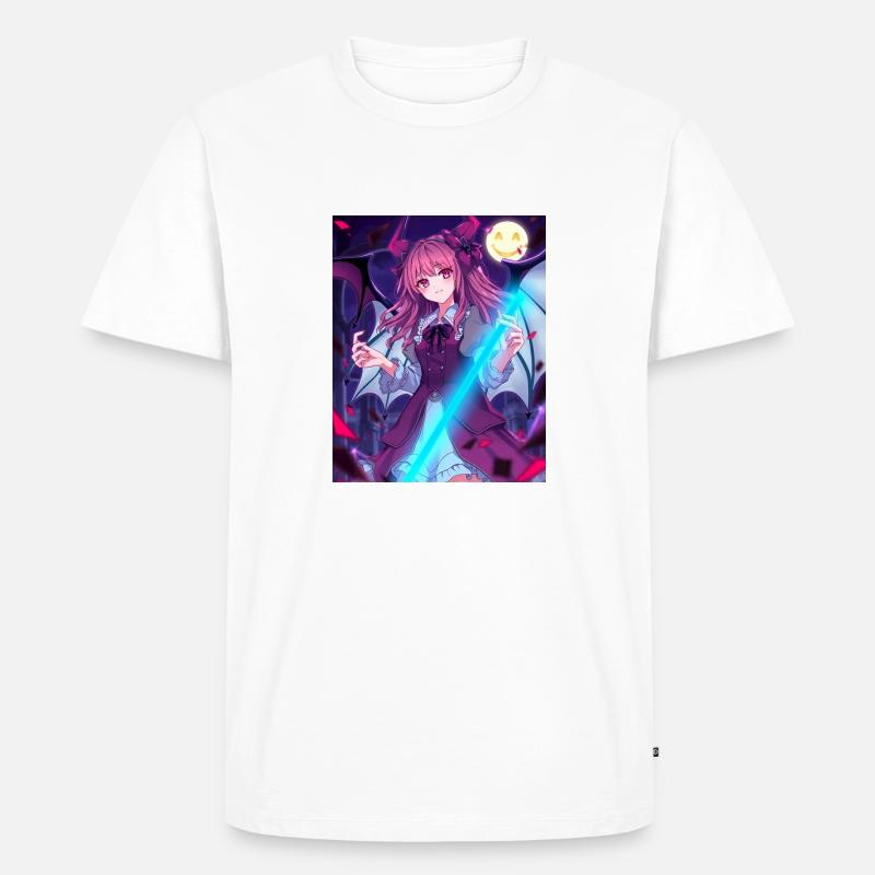 Hellow Anime Design - Männer Premium Bio T-Shirt - Weiß