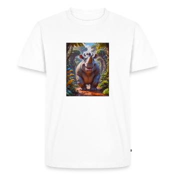 animaux africains super mignons – Meerkat - T-shirt Premium bio Homme - blanc - Devant - Nico (187cm)
