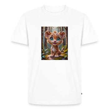 animaux africains super mignons – Léopard - T-shirt Premium bio Homme - blanc - Devant - Nico (187cm)