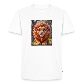 Animaux africains super mignons – Lion - T-shirt Premium bio Homme - blanc - Devant - Nico (187cm)