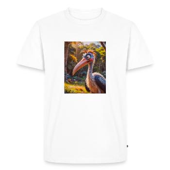 animaux africains super mignons – Cigogne marabout - T-shirt Premium bio Homme - blanc - Devant - Nico (187cm)