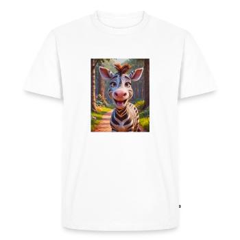 Animaux africains super mignons zèbre - T-shirt Premium bio Homme - blanc - Devant - Nico (187cm)
