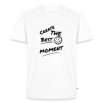 Créez le meilleur moment - T-shirt Premium bio Homme - blanc - Devant - Nico (187cm)