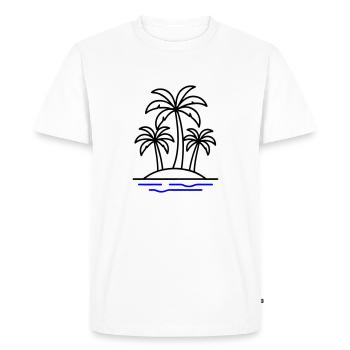 Vacances Palm Island - T-shirt Premium bio Homme - blanc - Devant - Nico (187cm)